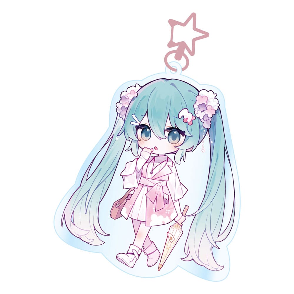 Popbuddies Hatsune Miku Acrylic Keychain Kawaii Summer Time