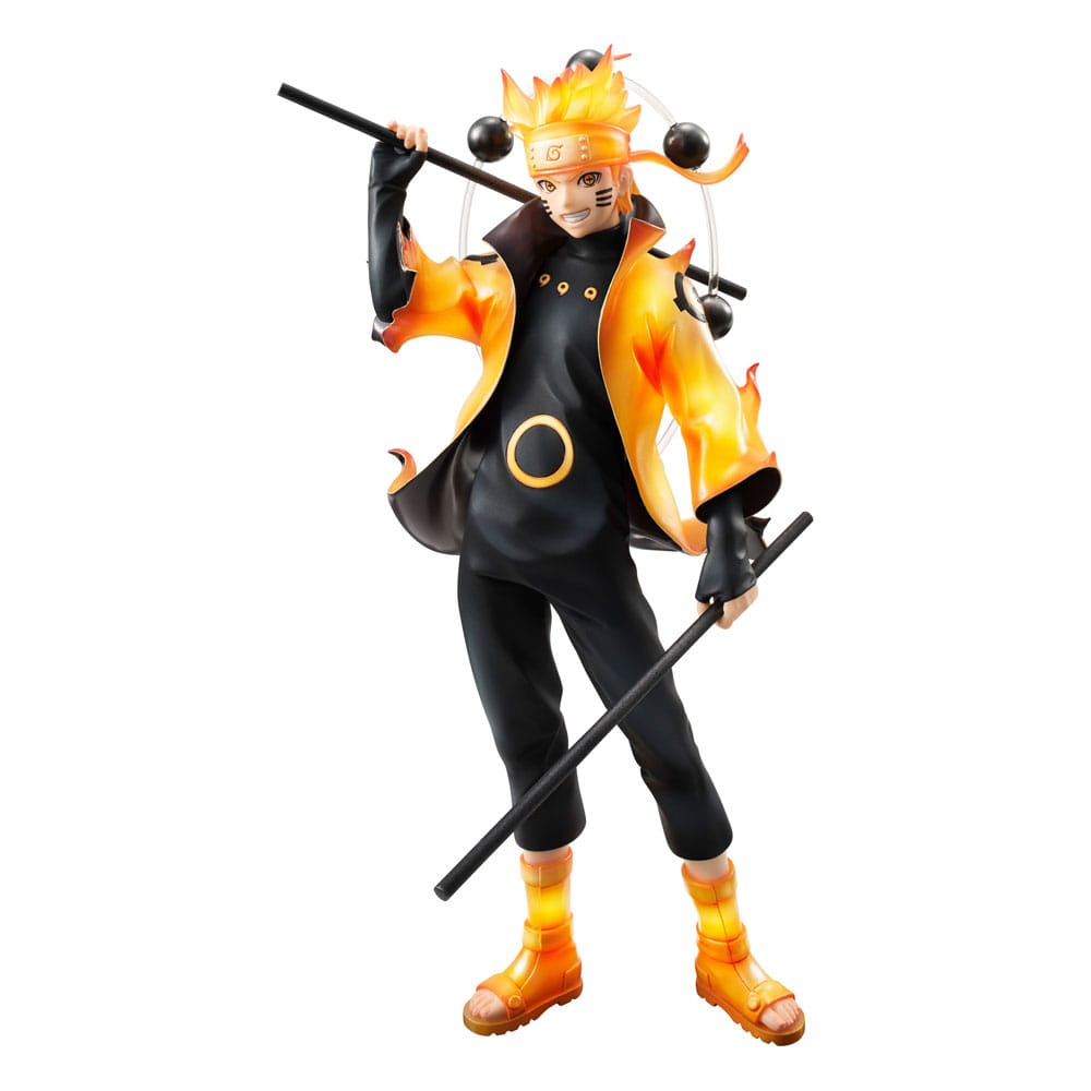 Megahouse Naruto Shippuden G.E.M. Series PVC Statue Naruto Uzumaki Six Paths Sage Mode 15th Anniversary Ver. 22 cm