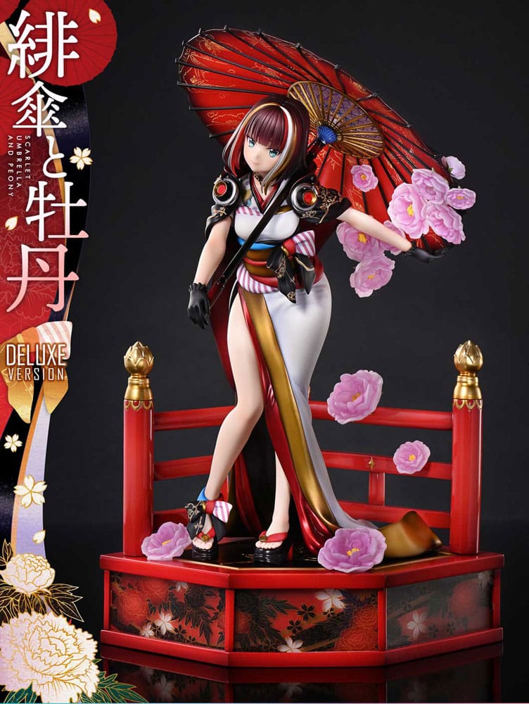 Prime 1 Studio Original Illustration by Fuzichoco Prisma Wing PVC Statue 1/7 Scarlet Umbrella And Peony Deluxe Version 32 cm
