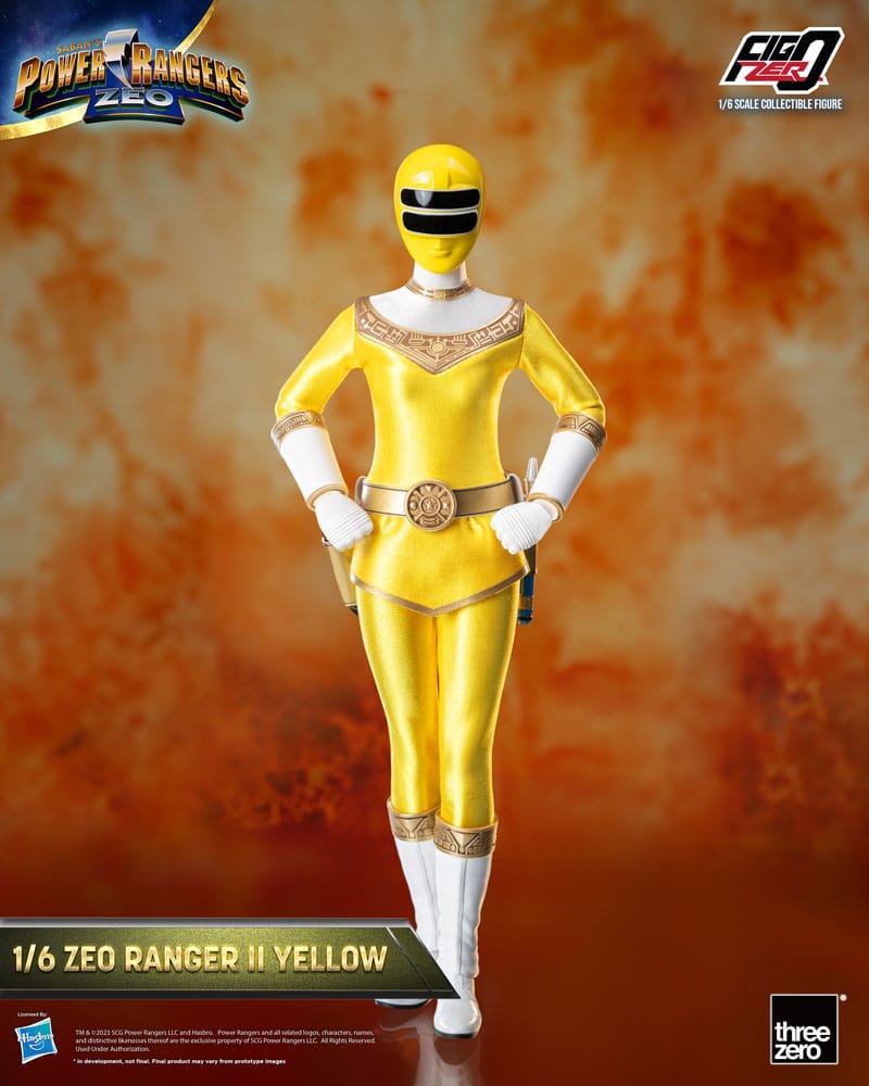 ThreeZero Power Rangers Zeo FigZero Action Figure 1/6 Ranger II Yellow 30 cm