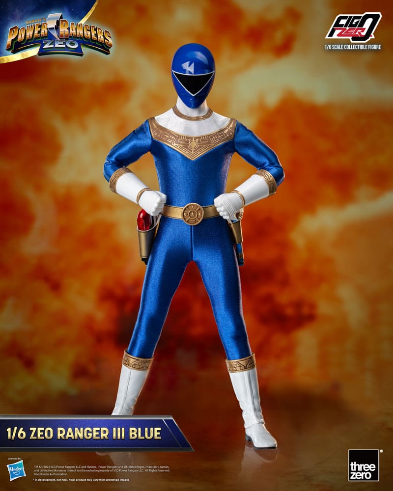 ThreeZero Power Rangers Zeo FigZero Action Figure 1/6 Ranger III Blue 30 cm