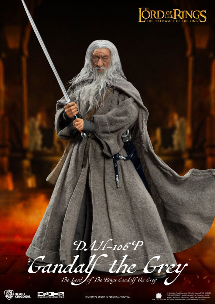 Beast Kingdom Toys Pán prstenů Dynamic akční figurka heroes 1/9 Gandalf Šedý 21 cm