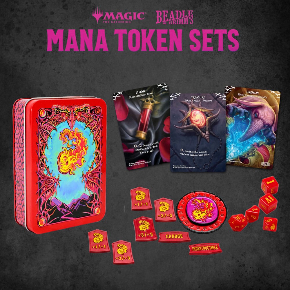 Beadle & Grimm´s Magic the Gathering Dice and Token Pack Red Mana