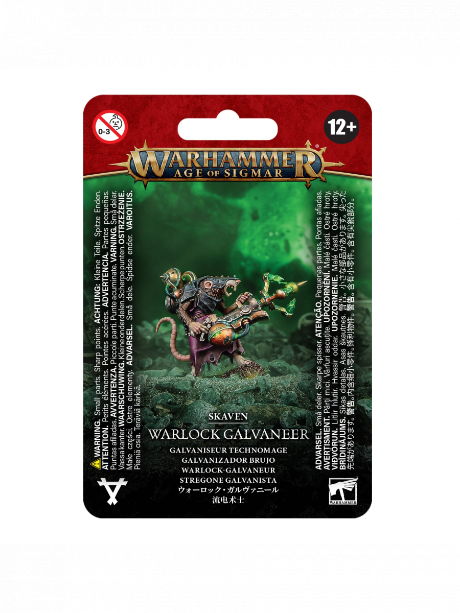 Games Workshop Warhammer: Age of Sigmar - mini figurka - Skaven: Warlock Galvaneer