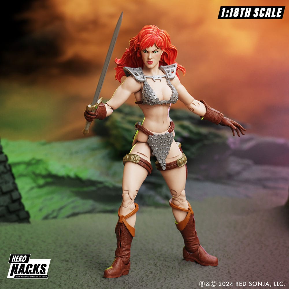 Boss Fight Studio Red Sonja Hero H.A.C.K.S. Action Figure Red Sonja