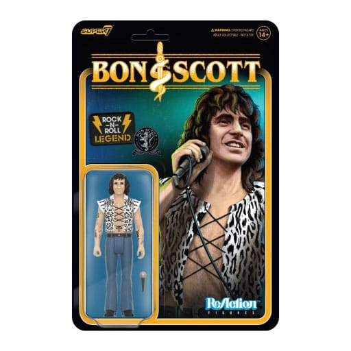 Super7 Bon Scott figurka ReAction Action Wave 02 Bon Scott (Leopardí potisk) 10 cm
