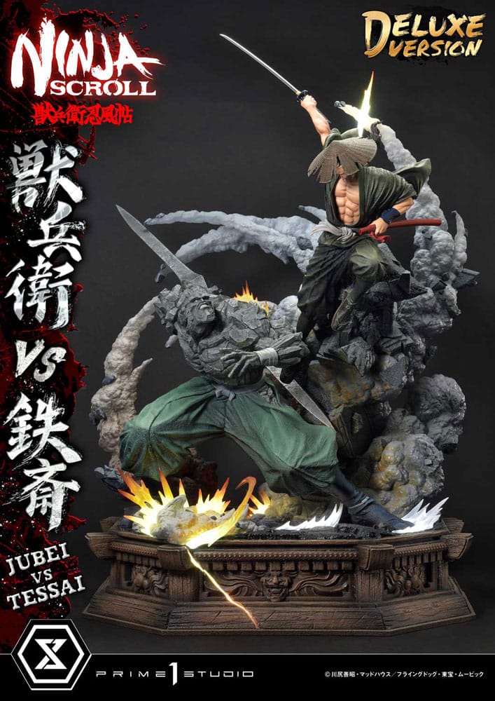Prime 1 Studio Ninja Scroll Ultimate Premium Masterline Series Statue 1/4 Jubei Versus Tessai Deluxe Bonus Version 101 cm