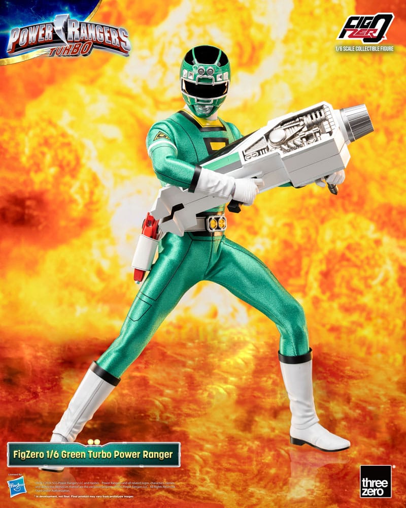 ThreeZero Power Rangers Turbo FigZero Action Figure 1/6 Green Turbo Power Ranger 30 cm