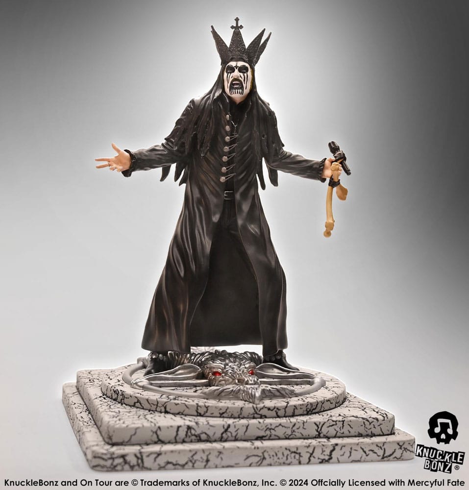 KnuckleBonz Mercyful Fate Rock Iconz socha King Diamond III (Černá verze) 22 cm