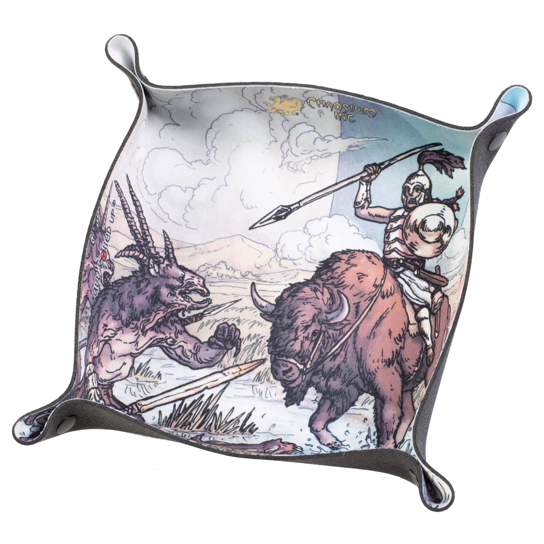 All Rolled Up Dice Tray RuneQuest - Broo and Hero