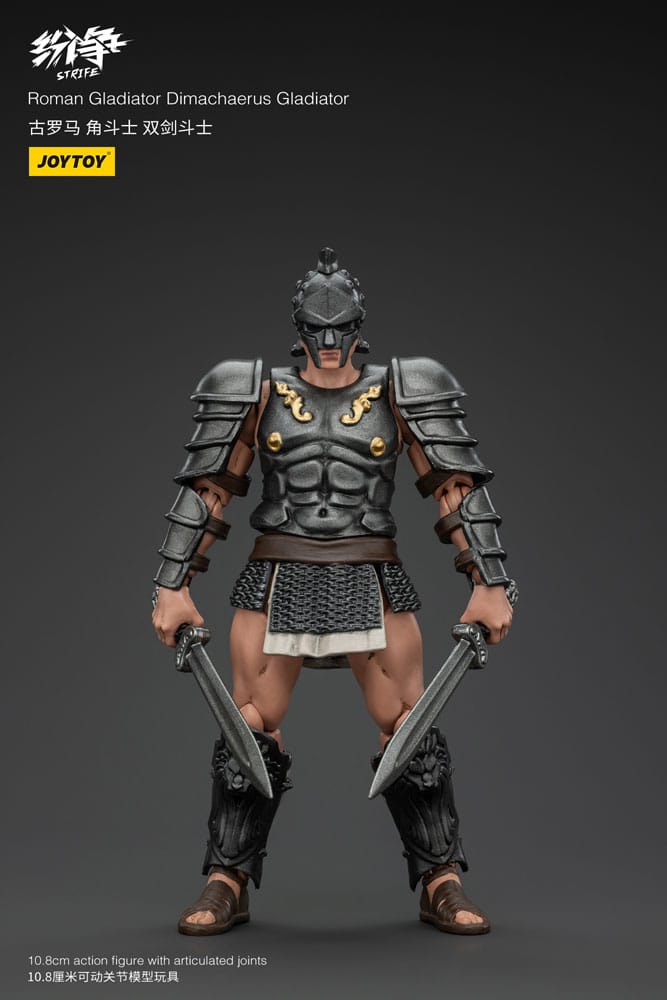 Joy Toy (CN) Strife Action Figure 1/18 Roman Gladiator Dimachaerus Gladiator 11 cm