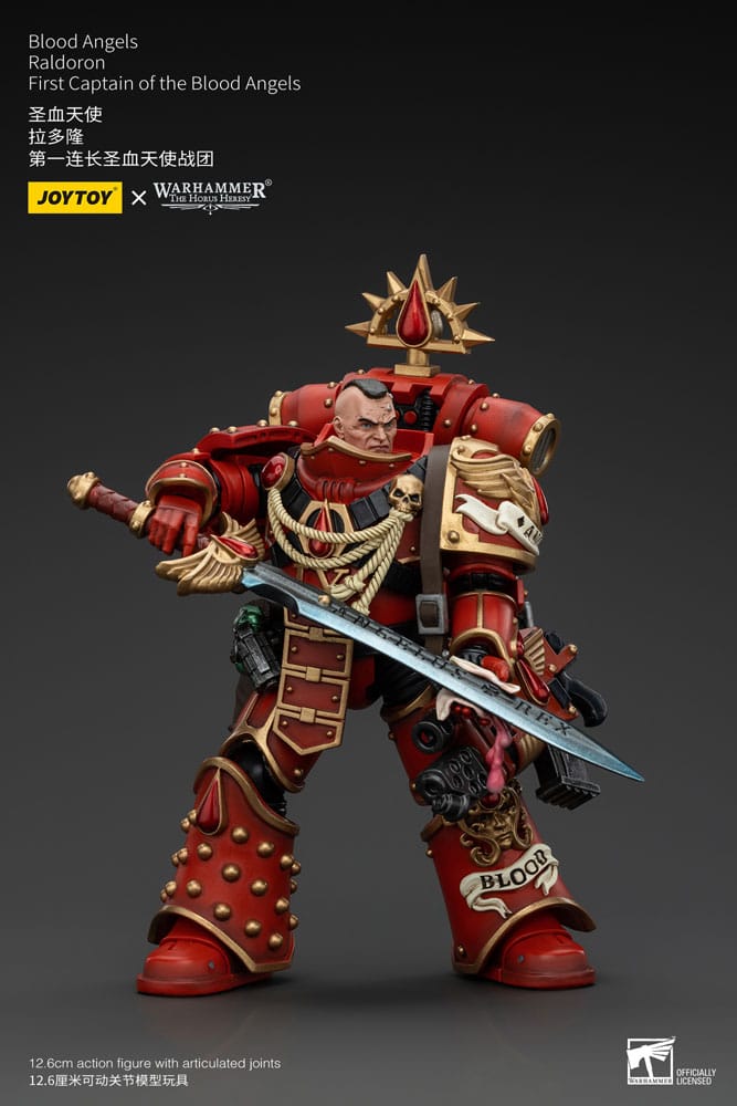 Joy Toy (CN) Warhammer The Horus Heresy 1/18 akční figurka Blood Angels Raldoron, první kapitán Blood Angels, 13 cm