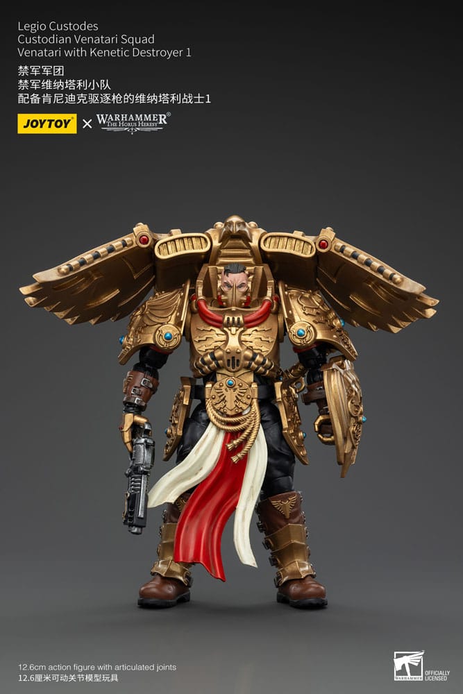 Joy Toy (CN) Warhammer The Horus Heresy Action Figure 1/18 Legio Custodes Custodian Venatari Squad Venatari with Kenetic Destroyer 1 13 cm