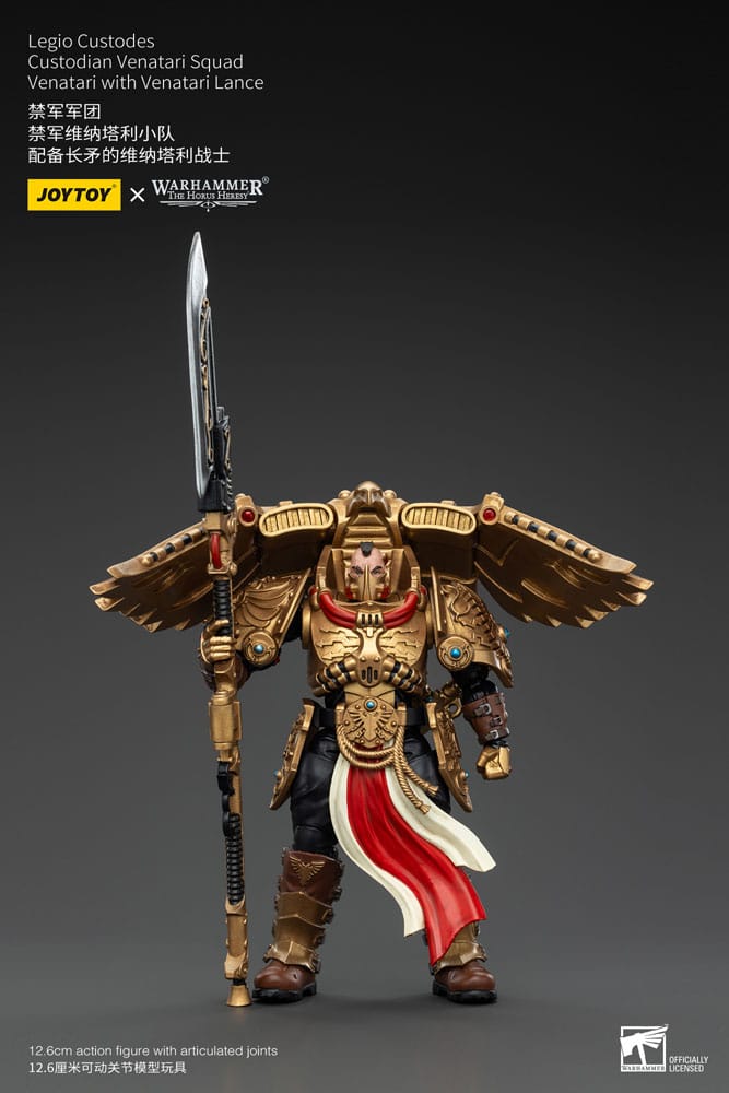 Joy Toy (CN) Warhammer The Horus Heresy Action Figure 1/18 Legio Custodes Custodian Venatari Squad Venatari with Venatari Lance 13 cm