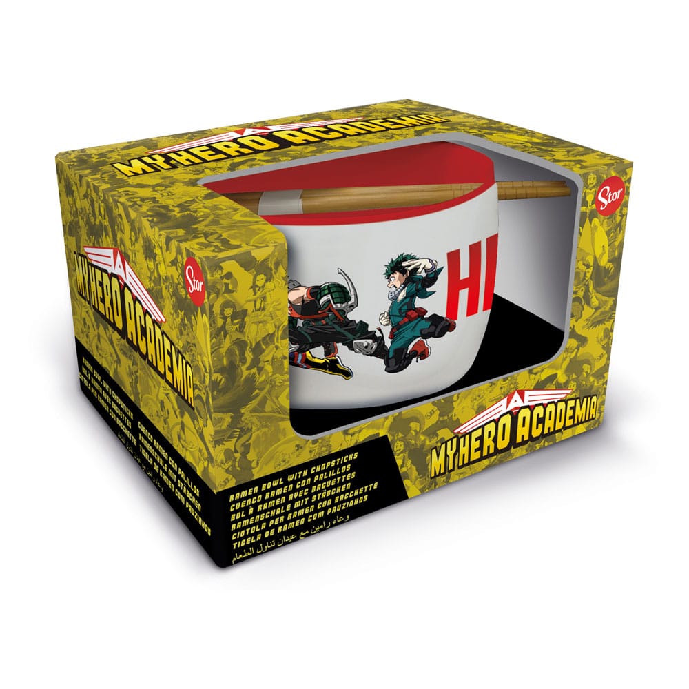 Stor My Hero Academia Ramen Bowl with Chopsticks Jump
