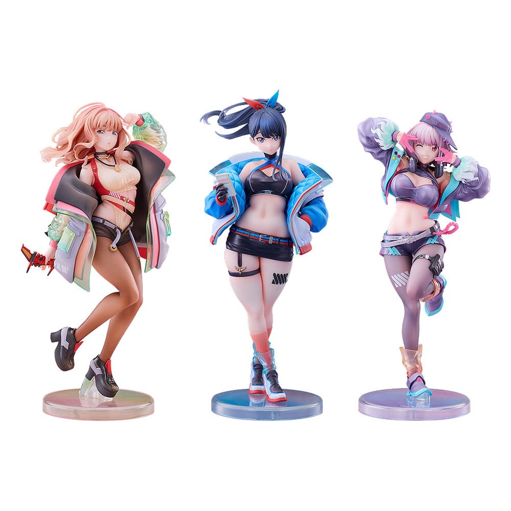 Solarain Gridman Universe PVC Statues 3-Pack 1/7 Rikka Takarada, Akane Shinjo, Yume Minami: Dreamy Divas Ver.