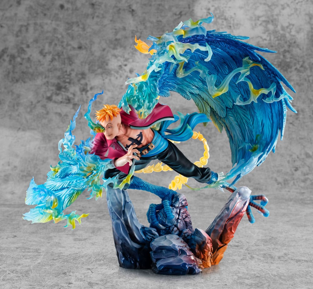 Megahouse One Piece P.O.P MAS Maximum PVC socha Marco the Phoenix Leader of 1st group of Whitebeard Pirates 32 cm