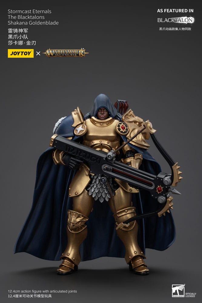 Joy Toy (CN) Warhammer Age of Sigmar Stormcast Eternals The Blacktalons akční figura Shakana Goldenblade 20 cm