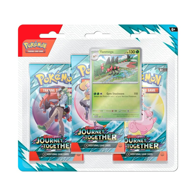 Nintendo Pokémon TCG: Scarlet & Violet 09 - Journey Together - 3-Pack Blister - Scrafty (EN)