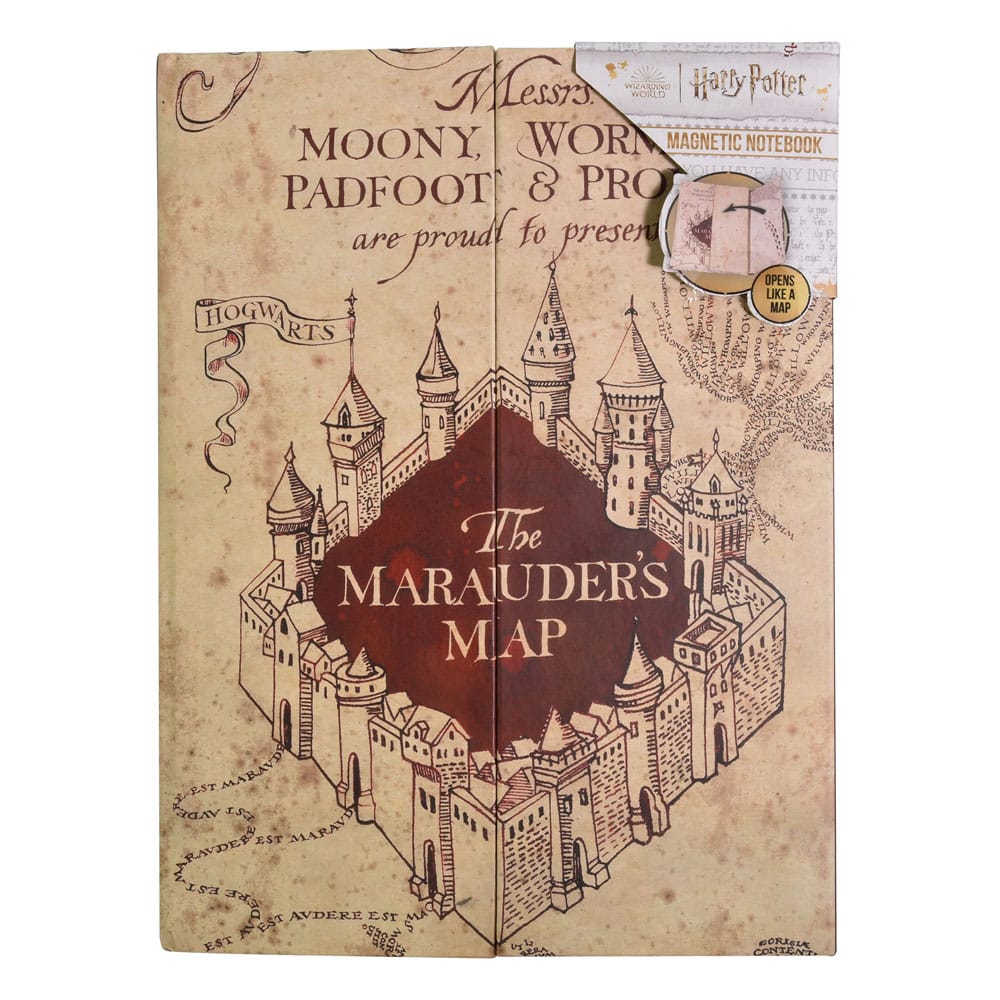 Blue Sky Studios Harry Potter Magnetic A5 Notebook Marauders Map