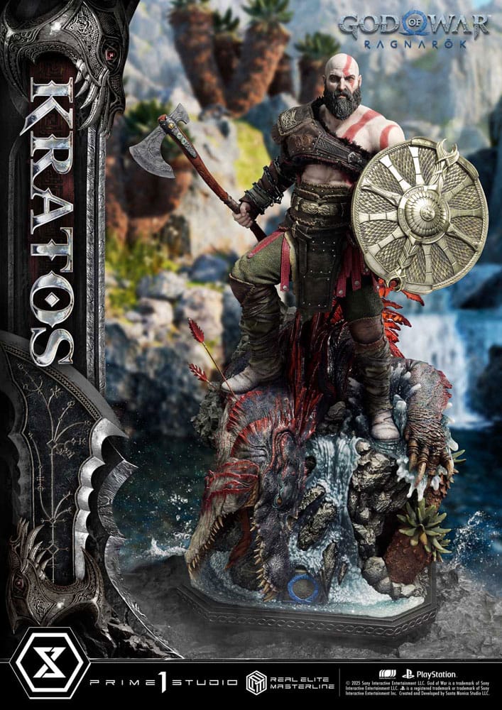 Prime 1 Studio God of War: Ragnarok Real Elite Masterline Series Statue 1/3 Kratos Ultimate Version 95 cm