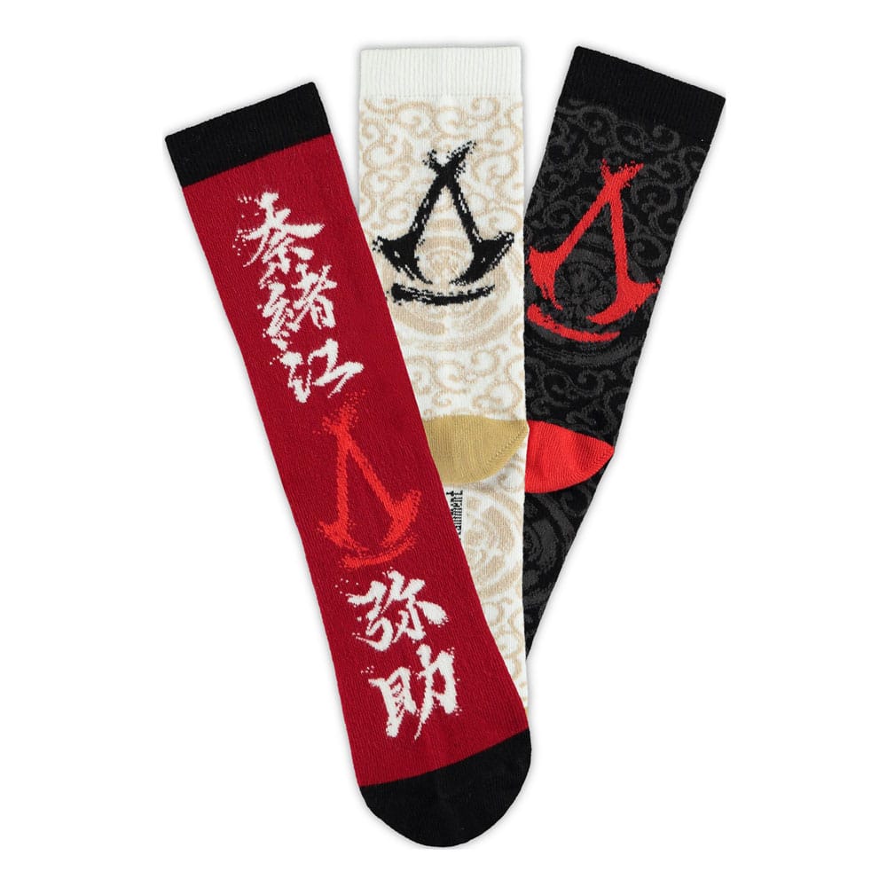 Difuzed Assassin´s Creed Shadows Socks 3-Pack Crew 43-46