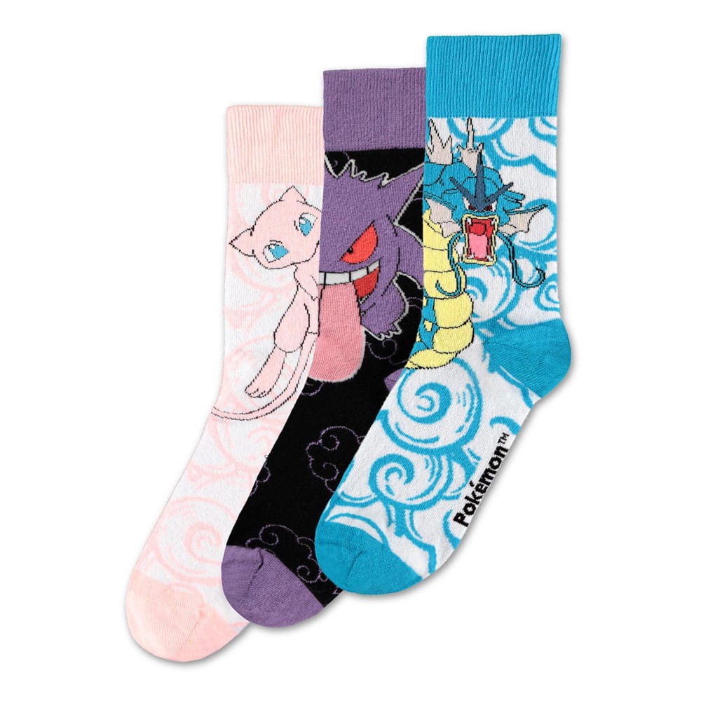 Difuzed Pokémon Socks 3-Pack Crew 39-42