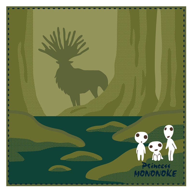 Marushin Studio Ghibli Mini Towel Princess Mononoke Shadow of the Deer God 25 x 25 cm