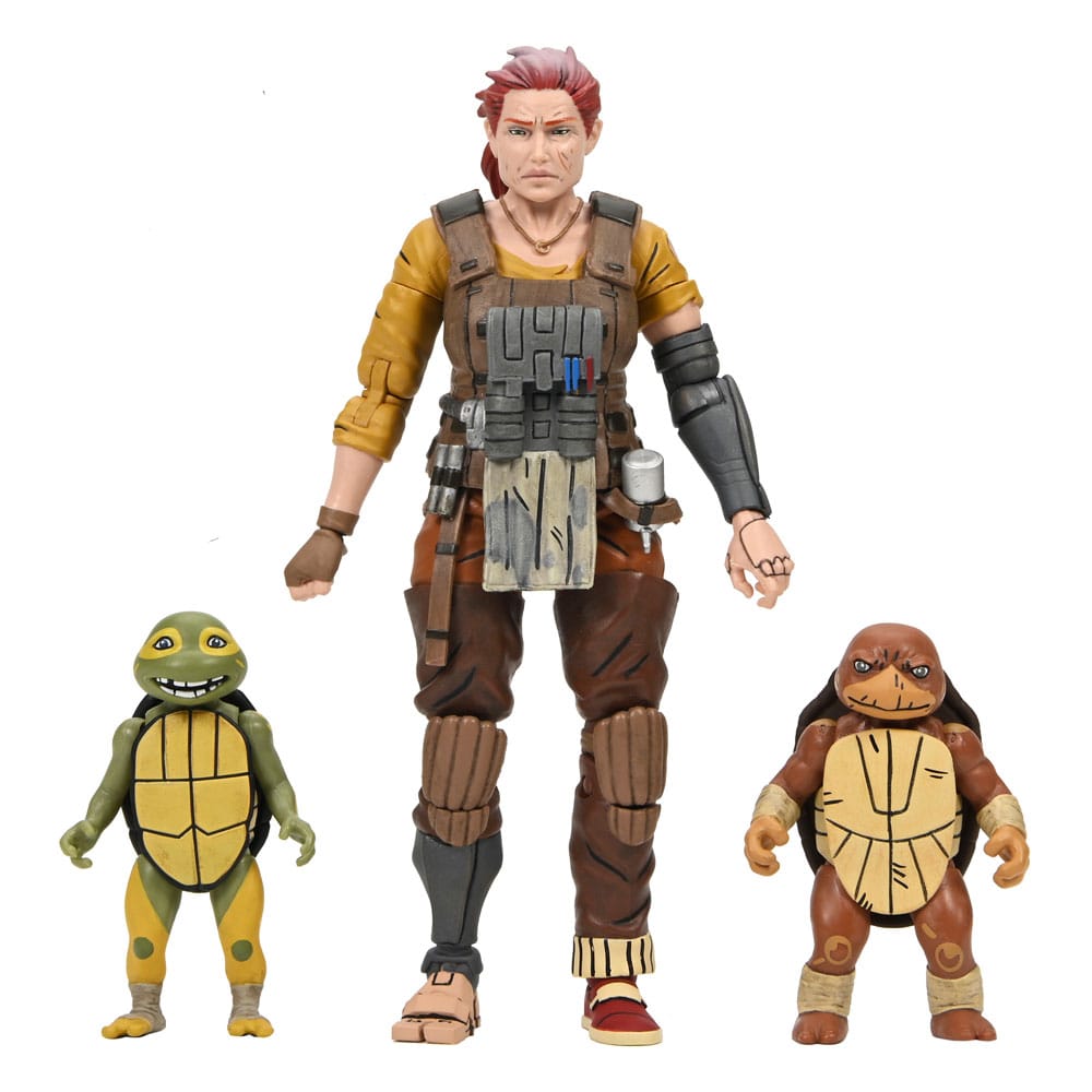 NECA Teenage Mutant Ninja Turtles (The Last Ronin The Lost Years) Action Figure Grammy April with Baby Yi & Moja 18 cm