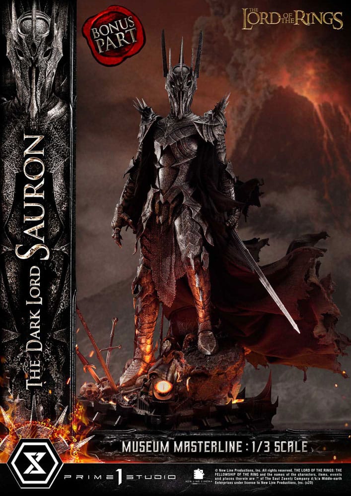Prime 1 Studio Lord of the Rings Museum Masterline Series Statue 1/3 The Dark Lord Sauron Bonus Version 117 cm