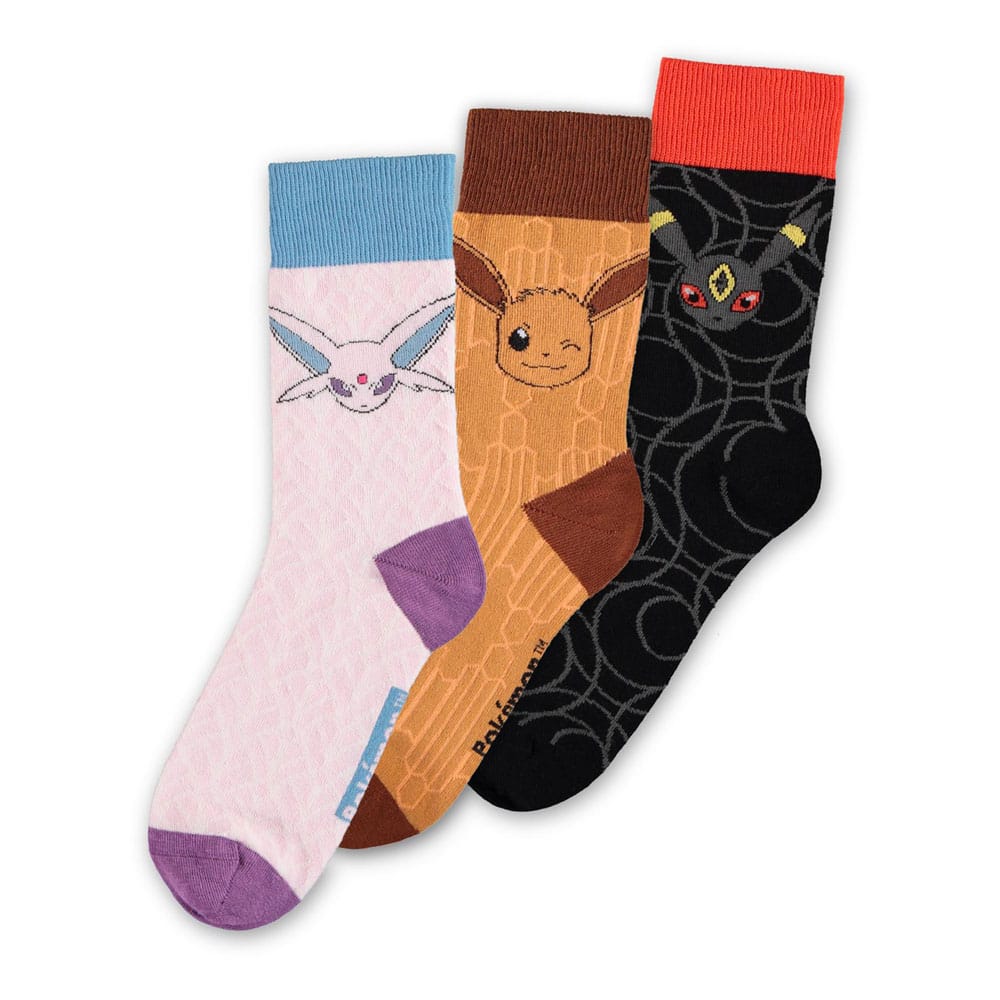 Difuzed Pokémon Socks 3-Pack Eevee Evolution 2.0 43-46