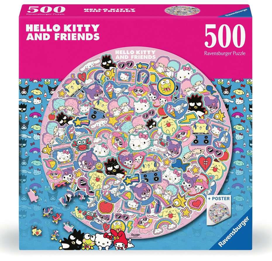 Ravensburger Hello Kitty and Friends Round Jigsaw Puzzle (500 pieces)