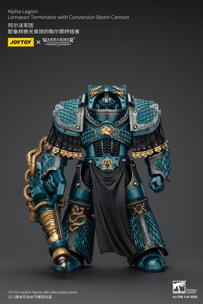 Joy Toy (CN) Warhammer The Horus Heresy Akční figurka Alpha Legion Lernaean Terminator s konverzní paprskovou kanónovou puškou 20 cm