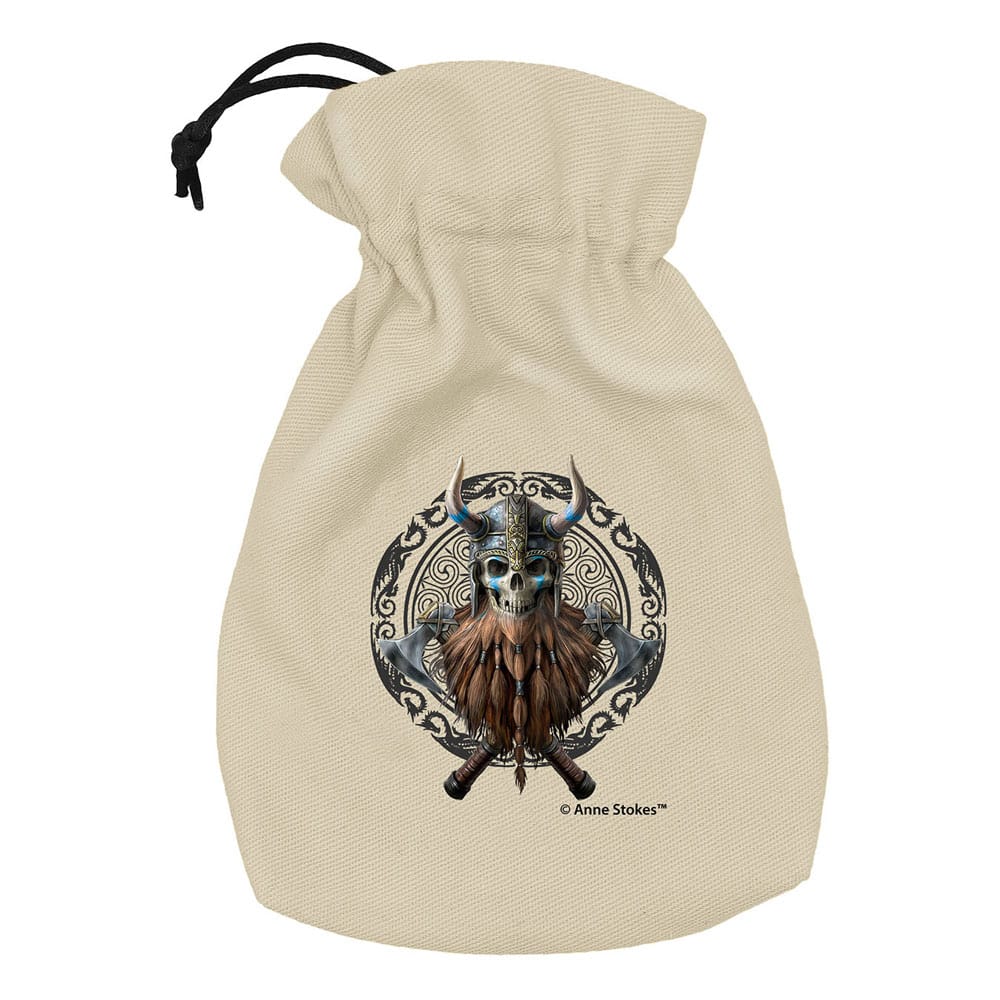 Q Workshop Anne Stokes Dice Pouch Viking Skull