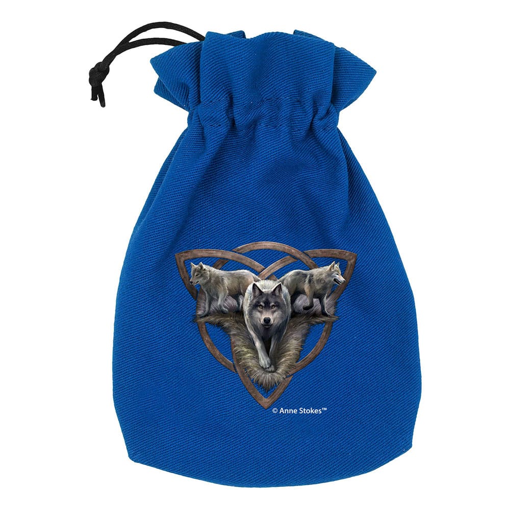 Q Workshop Anne Stokes Dice Pouch Wolf Trio