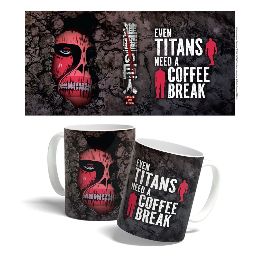 Popbuddies Attack on Titan Mug Titan Coffee Break Time 325 ml