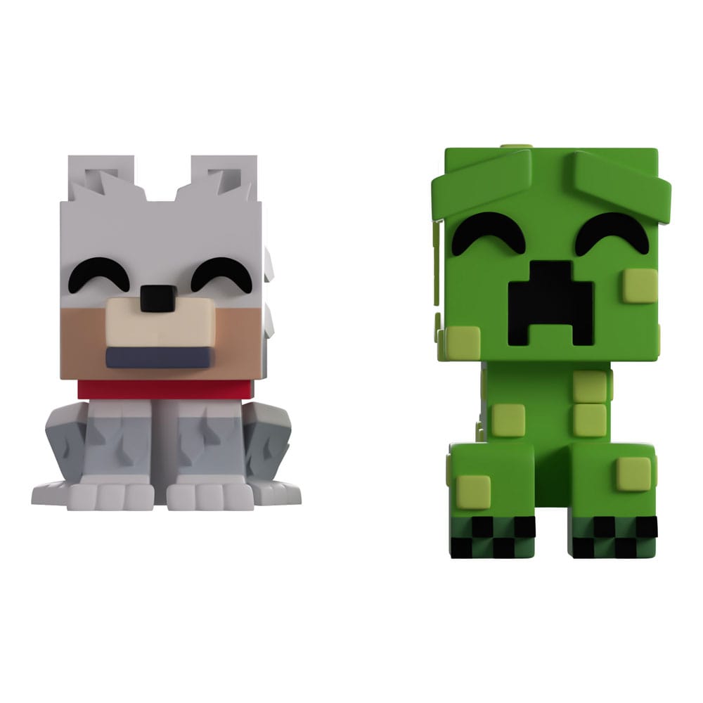 Youtooz Minecraft Vinyl Figures Wolf and Creeper Monitor Buddiez