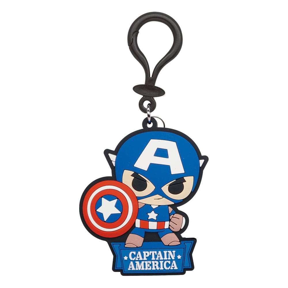 Monogram Int. Marvel Soft Touch PVC Bag Clip Captain America