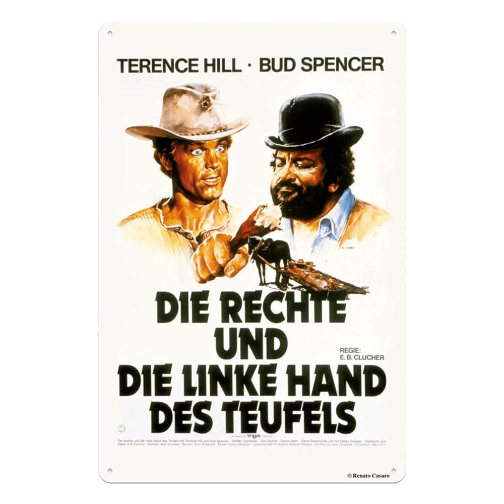Blechwaren Fabrik Braunschweig Bud Spencer & Terence Hill Tin Sign Rechte und Linke Hand des Teufels 20 x 30 cm