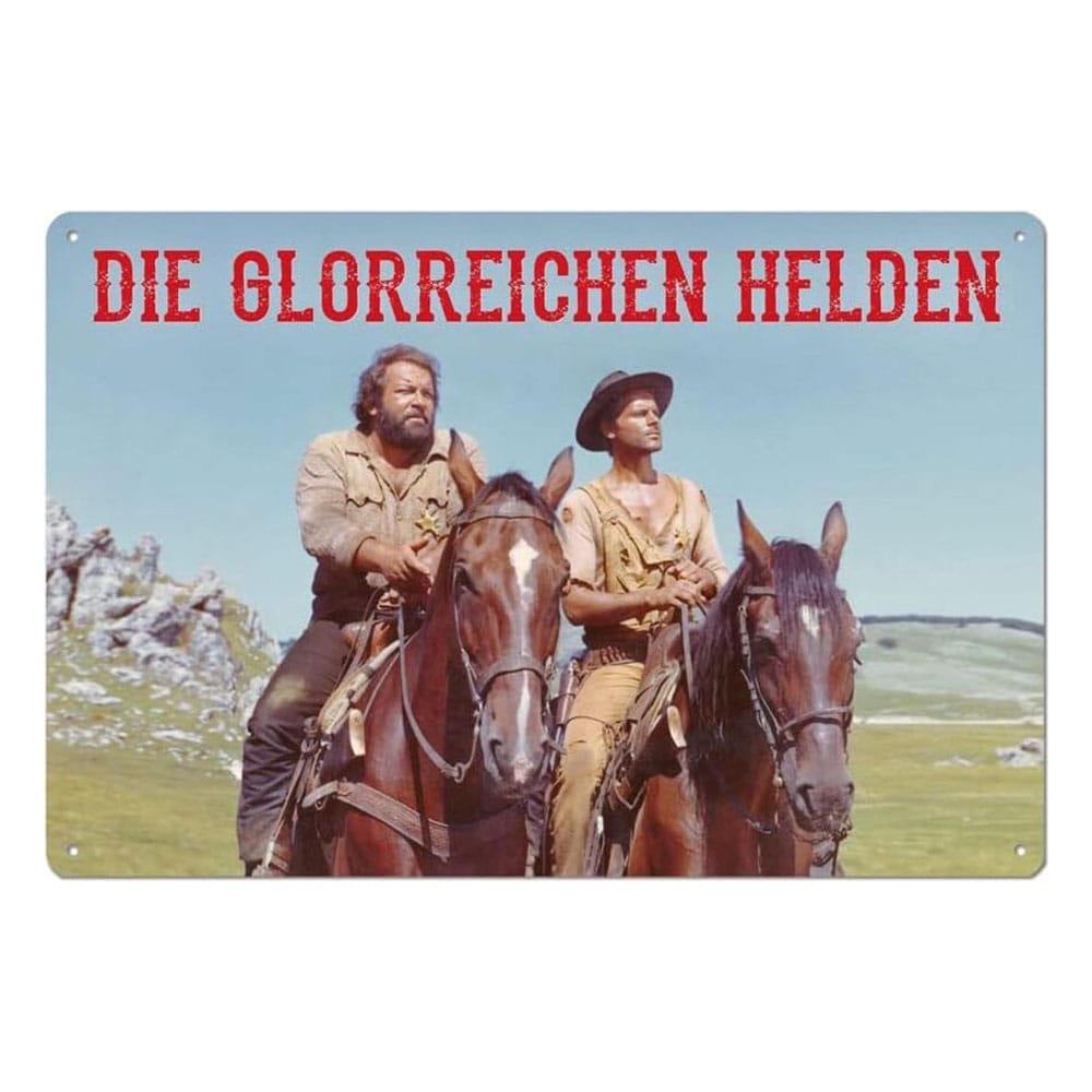 Blechwaren Fabrik Braunschweig Bud Spencer & Terence Hill Tin Sign Die glorreichen Helden 20 x 30 cm