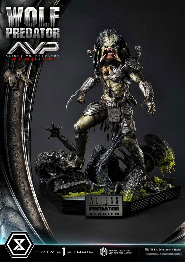 Prime 1 Studio Alien vs. Predator Real Elite Masterline Series socha 1/3 Requiem Wolf Predator 95 cm