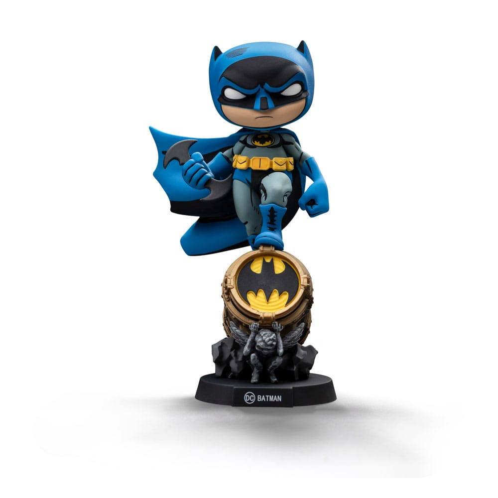 Iron Studios Batman Mini Co. PVC Figure Batman on Bat-Signal (Blue Variant) 15 cm