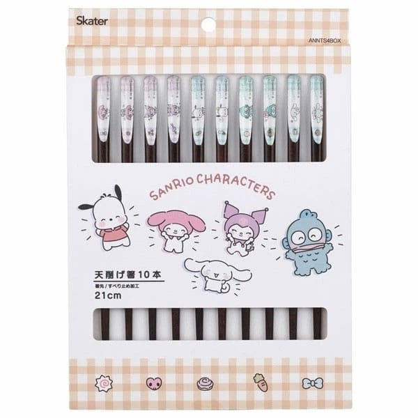 Skater Sanrio Chopsticks 10-Pack Characters