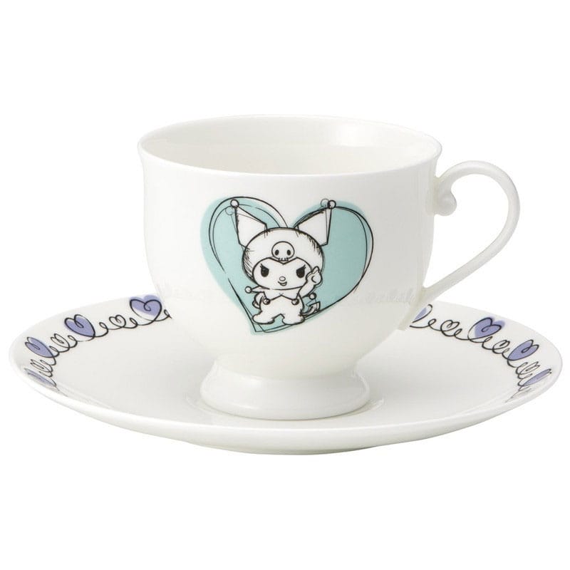 Skater Sanrio Bone China Mug & Plate Set Kuromi