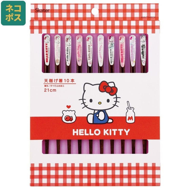 Skater Sanrio Chopsticks 10-Pack Hello Kitty