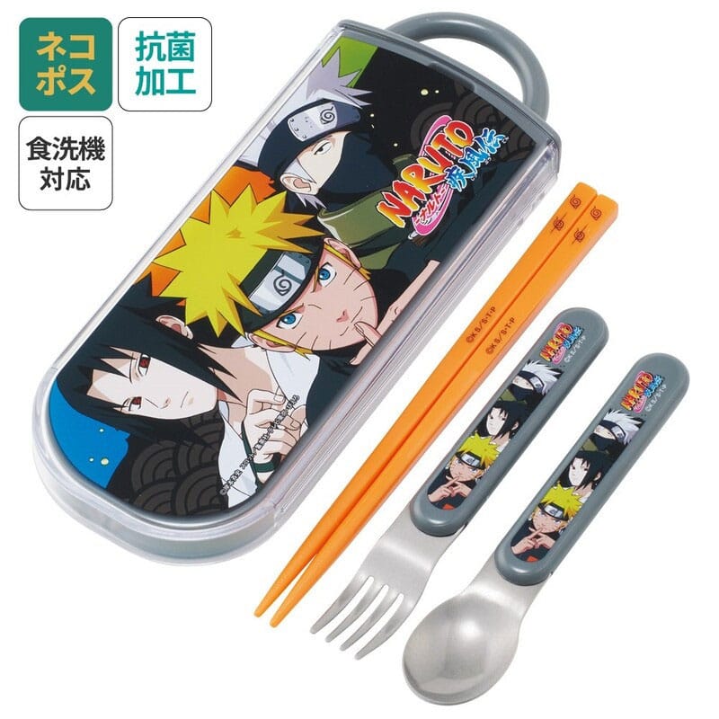 Skater Naruto Chopsticks & Spoon & Fork Set Team 7