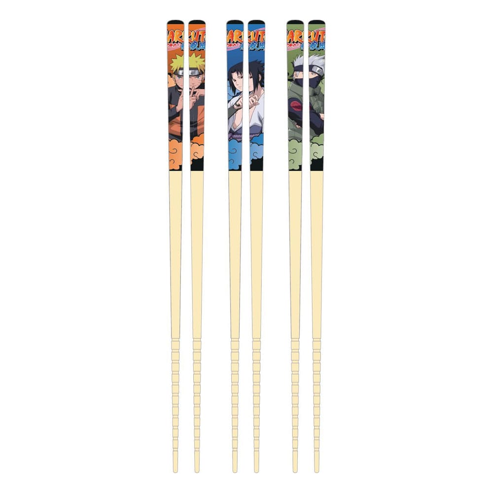 Skater Naruto Bamboo Chopsticks 3-Set Team 7