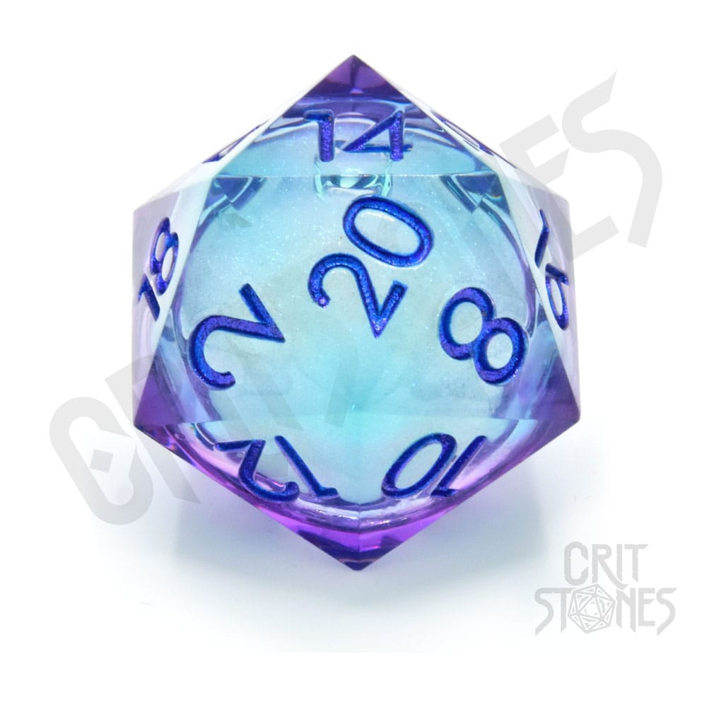 Glassstaff CritStones Liquid Core kostka D20 Moonlight Mystery 3 cm