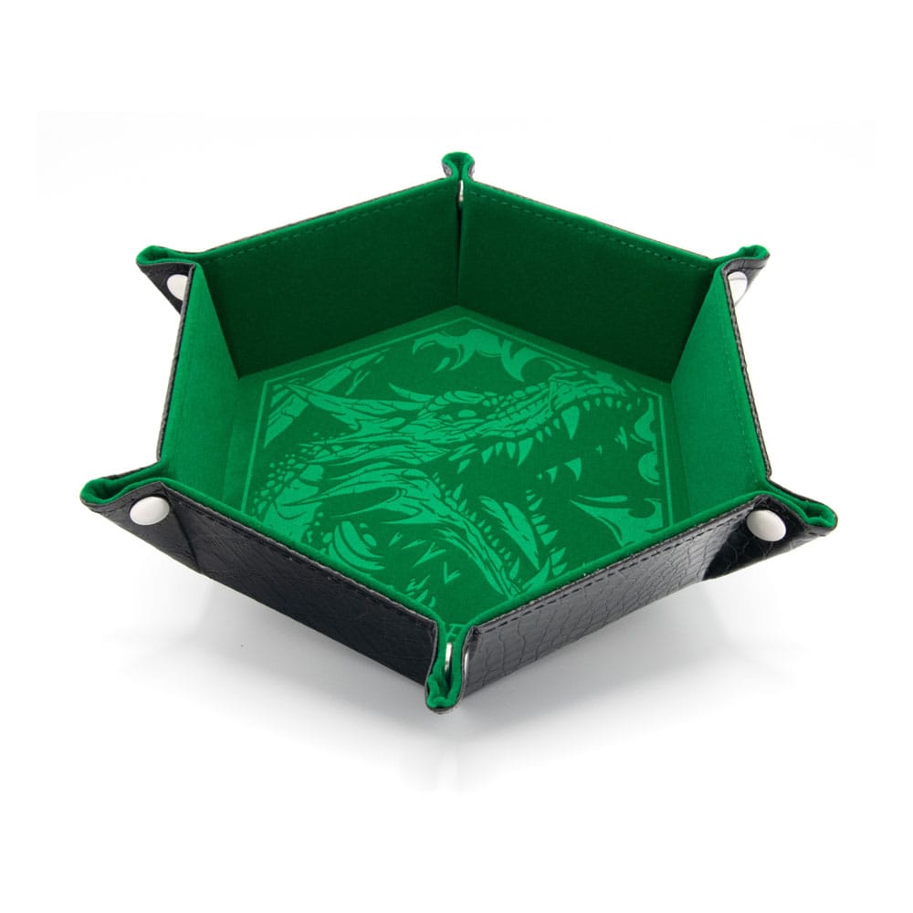 Glassstaff CritStones Folding Dice Tray Dragon Skin Edition Green