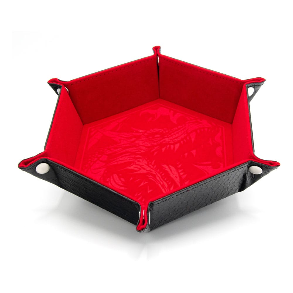 Glassstaff CritStones Folding Dice Tray Dragon Skin Edition Red